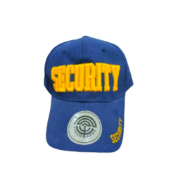 SECURITY CAP BLUE WORDING GOLD